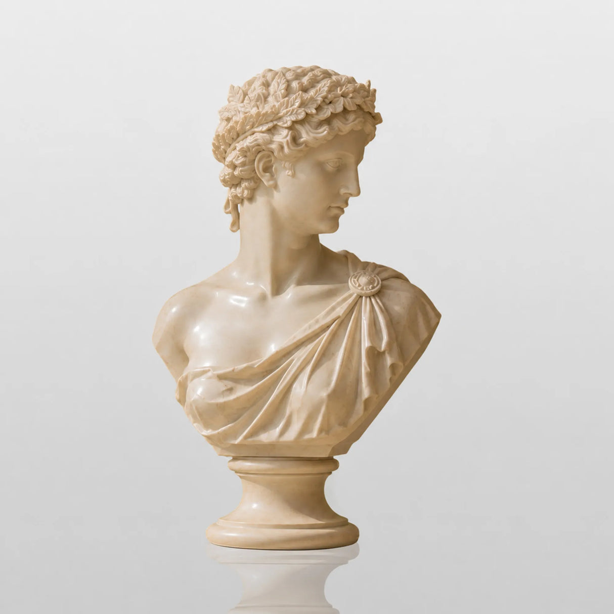 PREMIER Marble Male Bust Statue for Entry Console, Living Room, Study Desk or Gallery Display Table PSM-171-Marble sculpture-PREMIER SCULPTURE