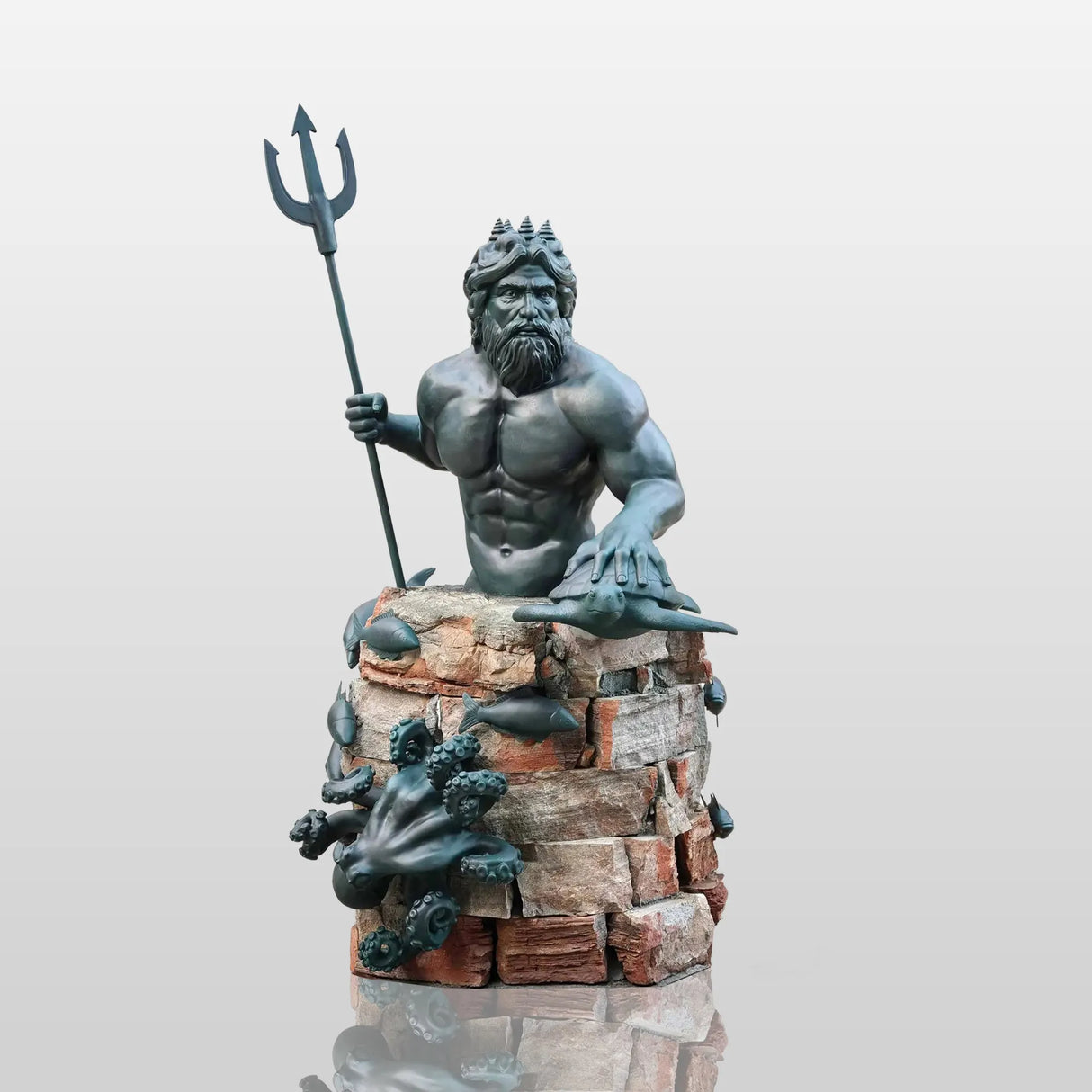 PREMIER Massive Bronze Poseidon Statue Outdoor Sea God Sculpture for Public Plaza PSB-062-Bronze Sculpture-PREMIER SCULPTURE
