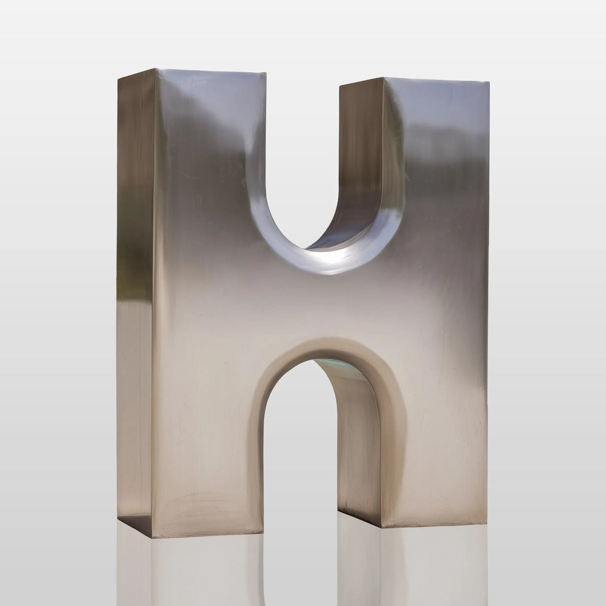 PREMIER Modern Stainless Steel “H” Sculpture for Poolside Patios, Gardens and Modern Homes PSSS-176-Stainless Steel Sculpture-PREMIER SCULPTURE