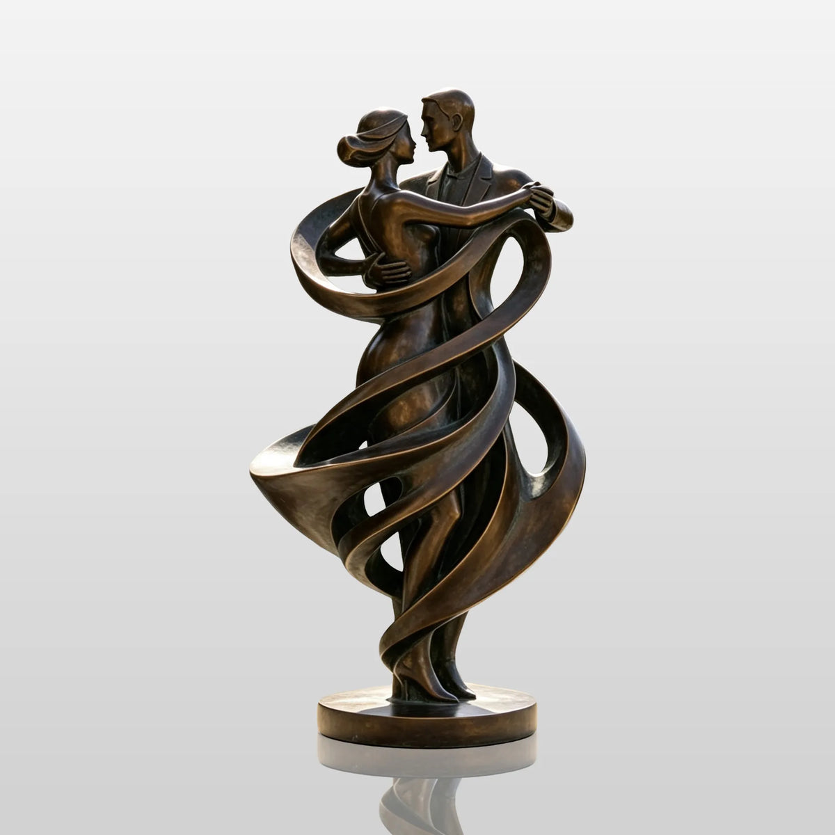 PREMIER Outdoor Large Bronze Dancing Couple Sculpture for Pool Deck, Garden or Hotel Terrace PSB-260-Bronze Sculpture-PREMIER SCULPTURE