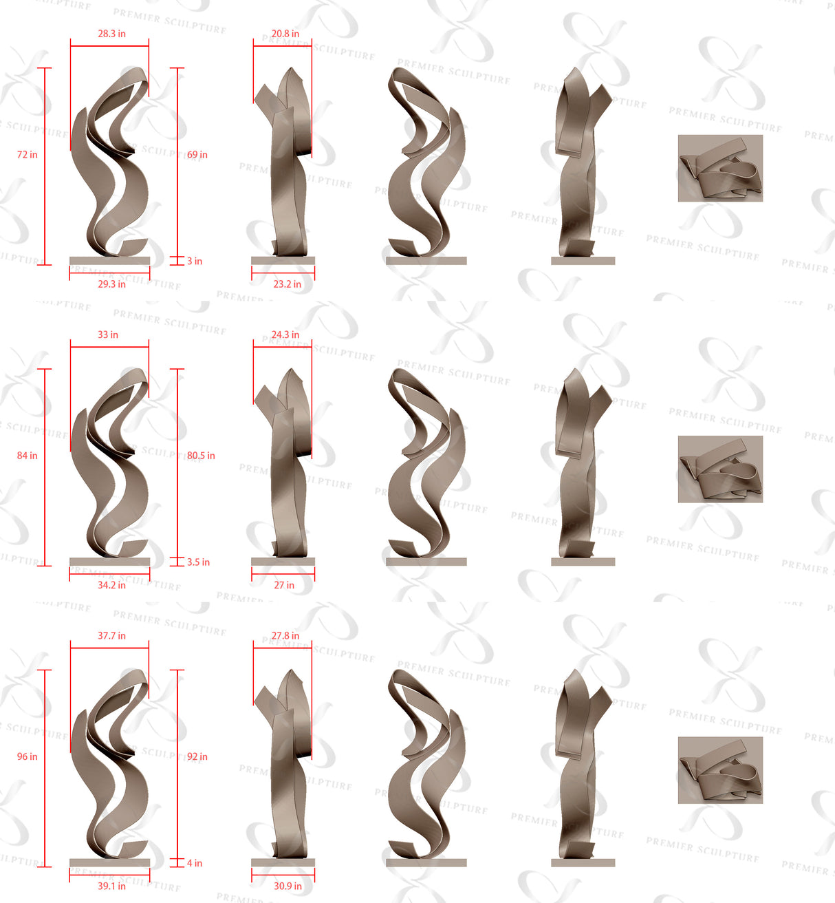 PREMIER Outdoor Sculpture Abstract Stainless Steel Modern Art Sculpture PSSS-050-Stainless Steel Sculpture-PREMIER SCULPTURE