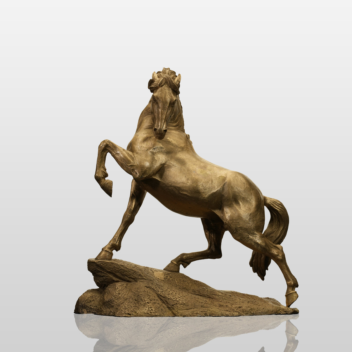 PREMIER Rearing Bronze Horse Sculpture for Luxury Estates, Gardens, and Public Plazas PSB-111-Bronze Sculpture-PREMIER SCULPTURE