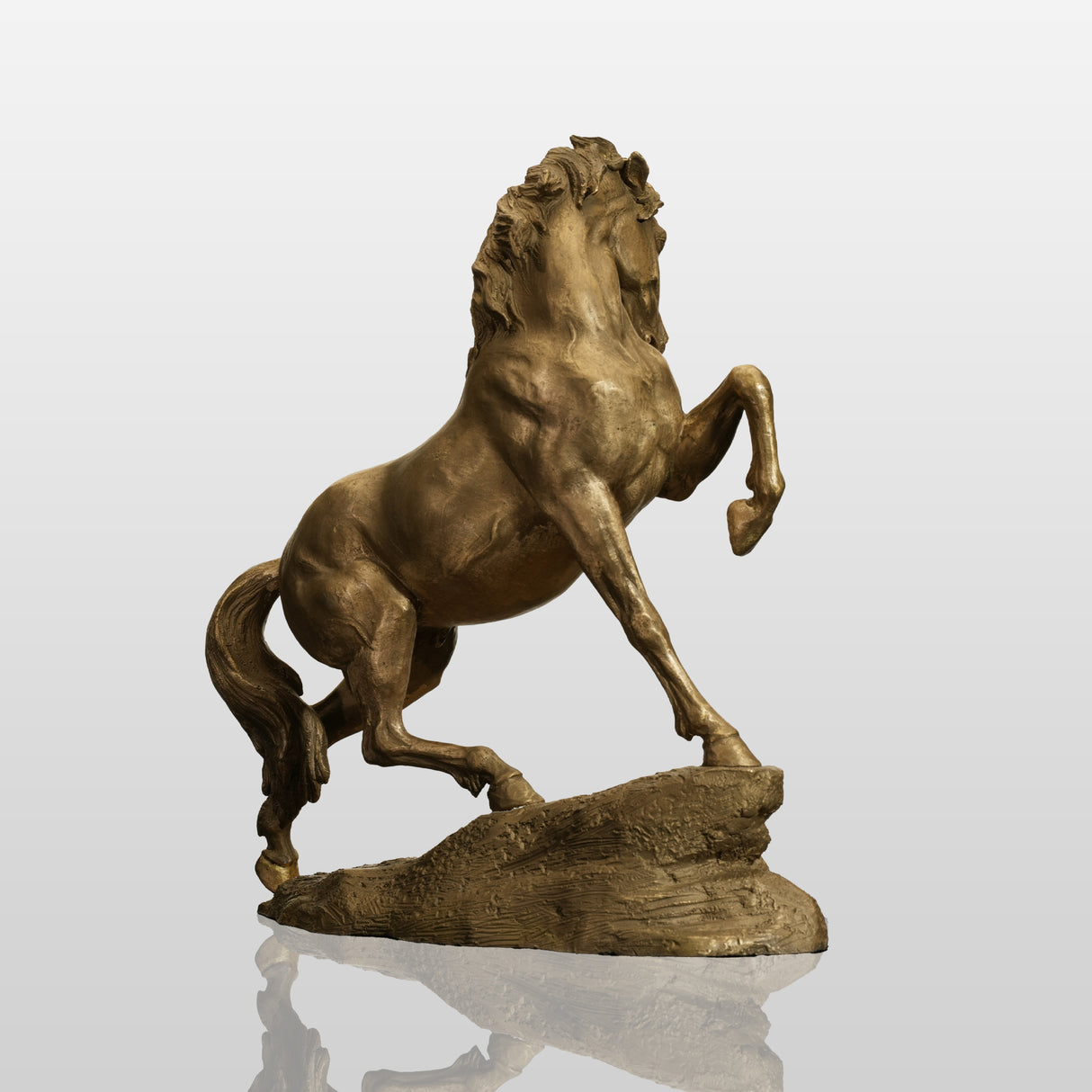 PREMIER Rearing Bronze Horse Sculpture for Luxury Estates, Gardens, and Public Plazas PSB-111-Bronze Sculpture-PREMIER SCULPTURE