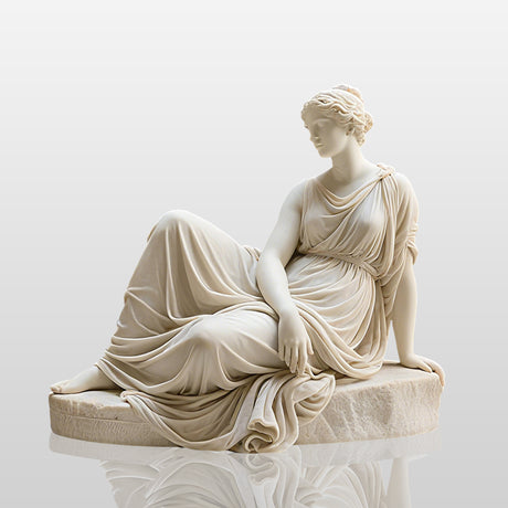 PREMIER Classical Marble Statue of Reclining Goddess for Luxury Interiors, Museum Galleries and Libraries PSM-076-Marble sculpture-PREMIER SCULPTURE