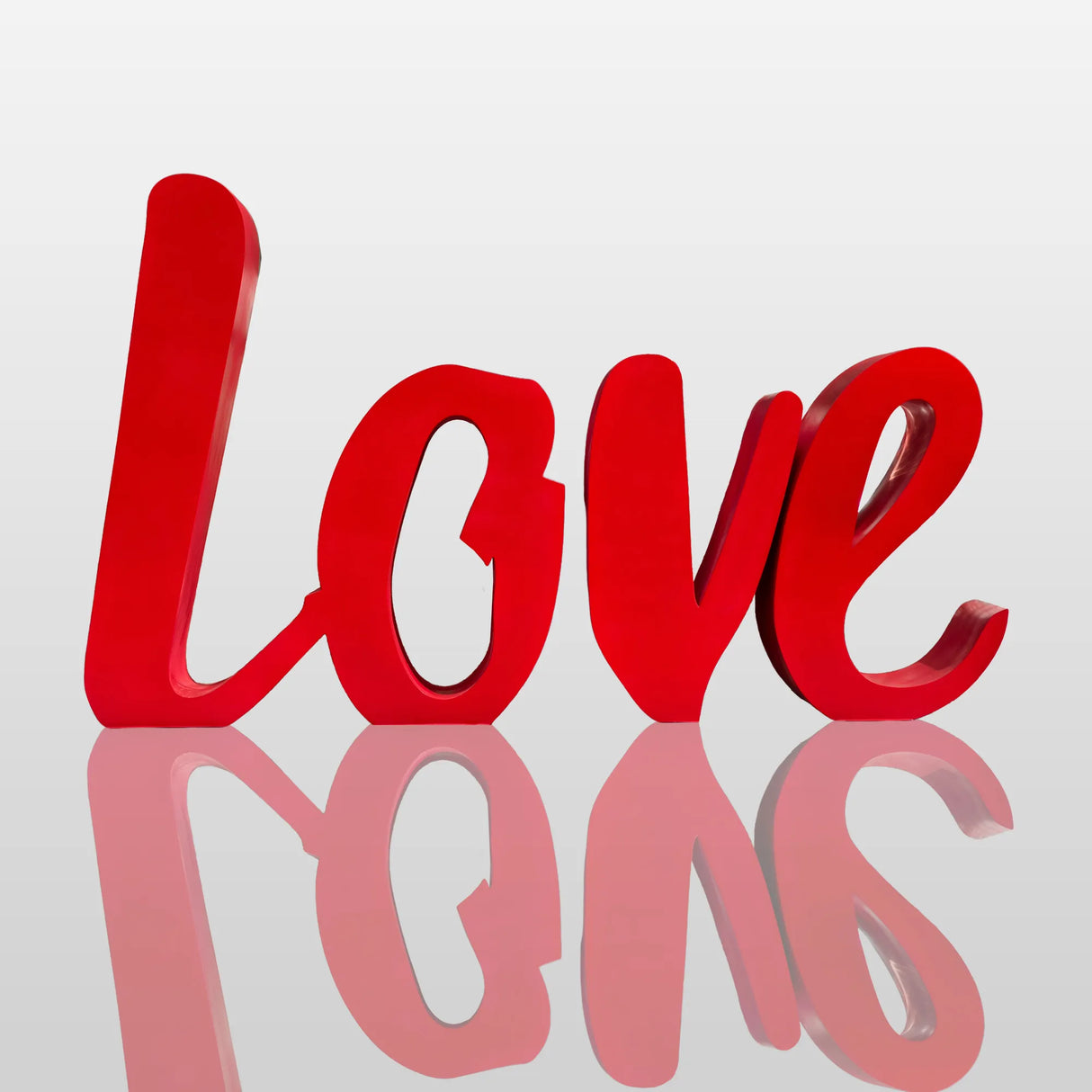 PREMIER Red Love Sculpture in Stainless Steel for Gardens and Modern Outdoor Spaces PSSS-178-Stainless Steel Sculpture-PREMIER SCULPTURE