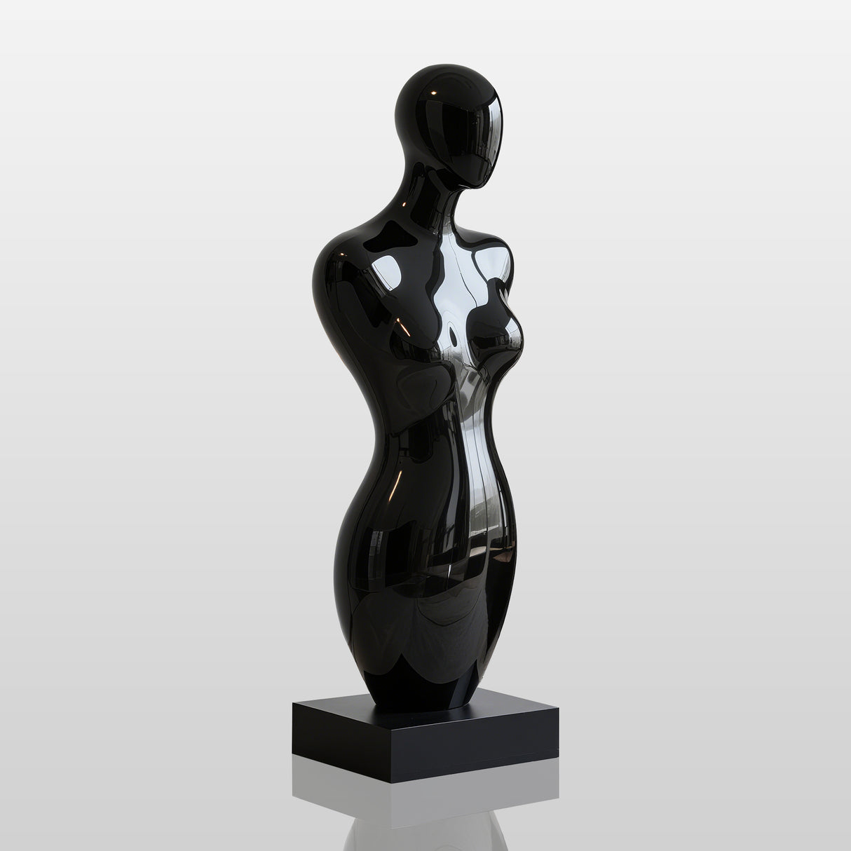 PREMIER Black Stainless Steel Abstract Sculpture for Modern Interior Decoration, Luxury Apartments and Art Galleries PSSS-133-Stainless Steel Sculpture-PREMIER SCULPTURE