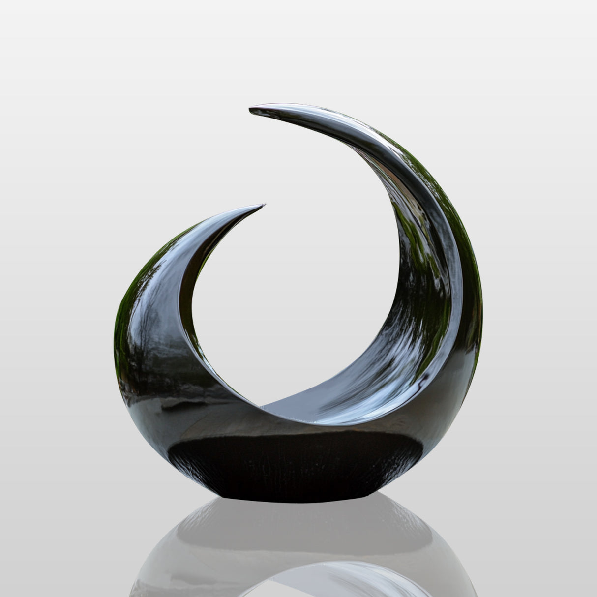 PREMIER Abstract Stainless Steel Fountain Black Sculpture for Luxury Homes, Modern Villas and Gardens PSSS-136-Stainless Steel Sculpture-PREMIER SCULPTURE