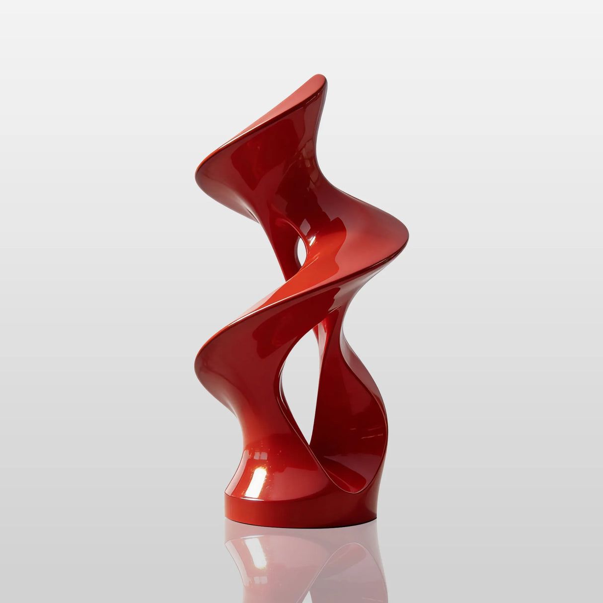 PREMIER Stainless Steel Red Sculpture with Abstract Flowing Design for Modern Outdoor Spaces PSSS-193-Stainless Steel Sculpture-PREMIER SCULPTURE