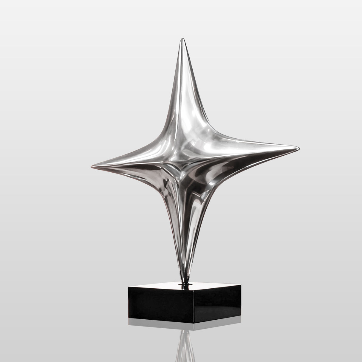 PREMIER Stainless Steel Sculpture with Polished Star Design for Modern Luxury Homes and Art Spaces PSSS-141-Stainless Steel Sculpture-PREMIER SCULPTURE
