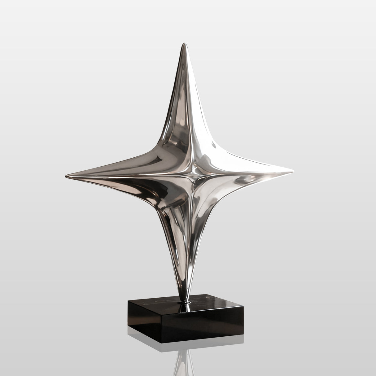 PREMIER Stainless Steel Sculpture with Polished Star Design for Modern Luxury Homes and Art Spaces PSSS-141-Stainless Steel Sculpture-PREMIER SCULPTURE