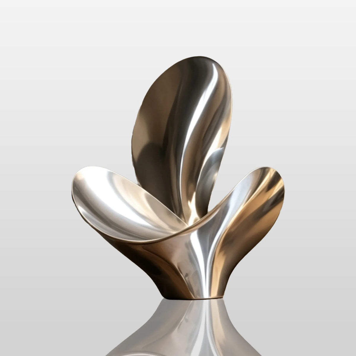 PREMIER Stainless Steel Table Top Petal Sculpture for Console Table, Living Room or Office PSSS-344-Stainless Steel Sculpture-PREMIER SCULPTURE