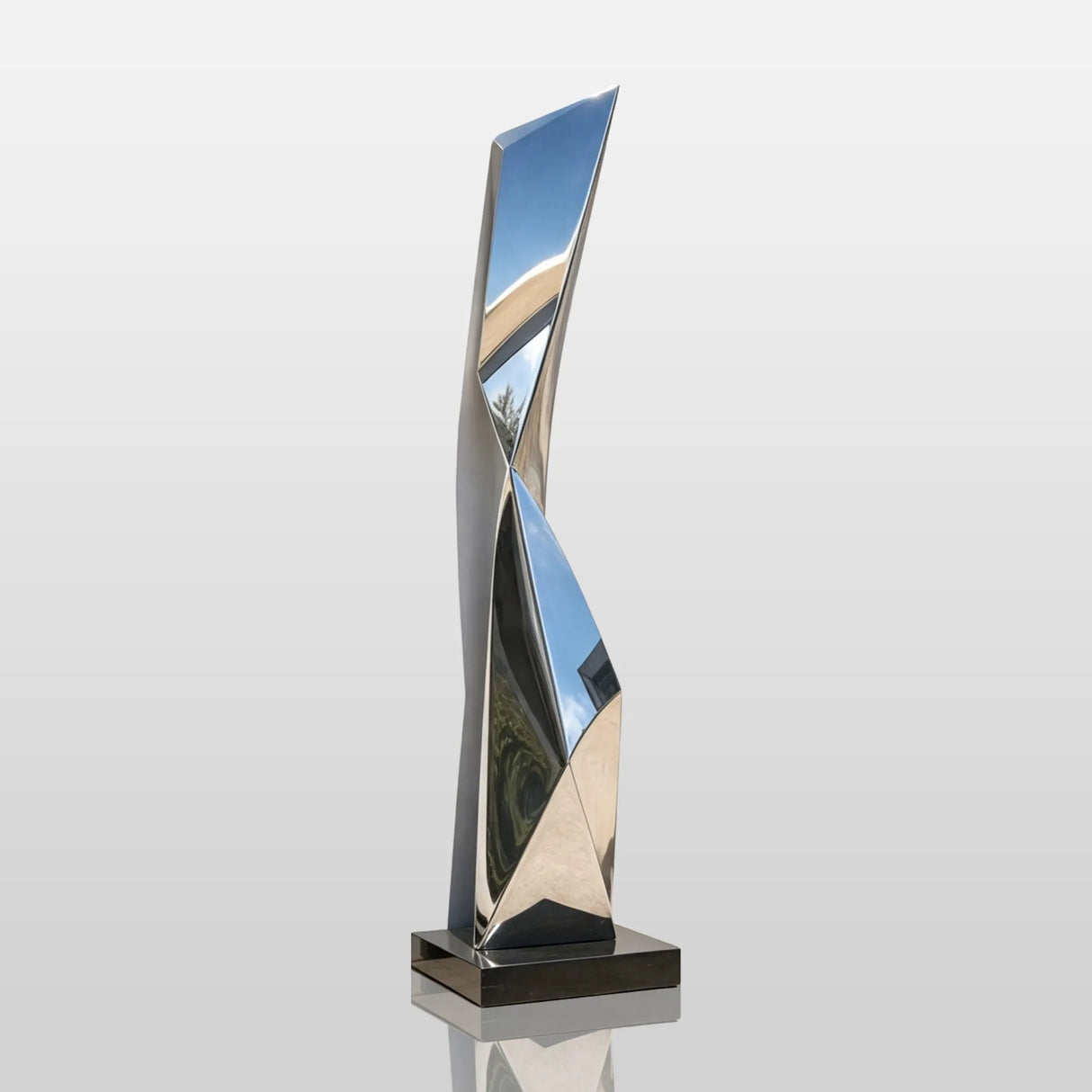 PREMIER Tall Stainless Steel Sculpture for Courtyard, Hotel or Home Garden PSSS-331-Stainless Steel Sculpture-PREMIER SCULPTURE