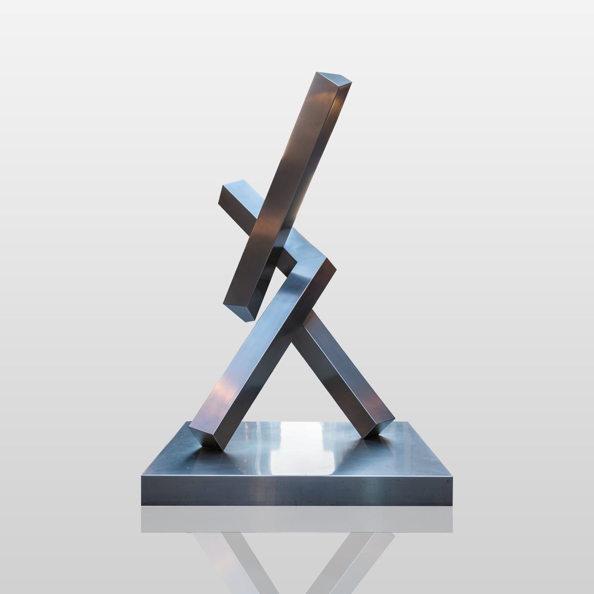 PREMIER Abstract Polished Geometric Stainless Steel Sculpture for Urban Plaza, Corporate Building Decor PSSS-242-Stainless Steel Sculpture-PREMIER SCULPTURE