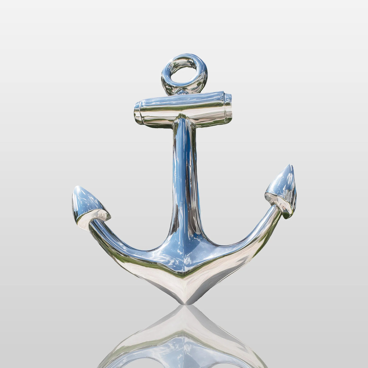 PREMIER Anchor Sculpture in Modern Luxury Style for Hotel Poolside and Coastal Resort Landscapes PSSS-216-Stainless Steel Sculpture-PREMIER SCULPTURE