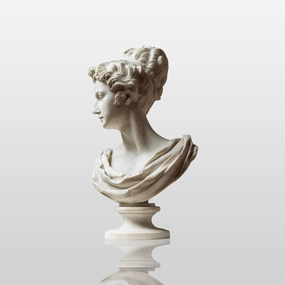 PREMIER Elegant Female Bust Sculpture, Classical Hand-Carved Stone Statue for Modern Home and Art Gallery Decor PSM-127-Marble sculpture-PREMIER SCULPTURE