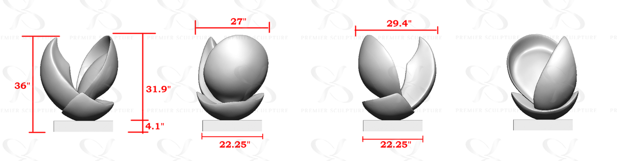 PREMIER Bronze Abstract Sculpture PSB-048—Custom Link for Natalie Zirbel