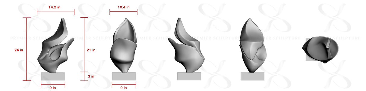 PREMIER Abstract Bronze Sculpture Modern Garden or Interior Display PSB-060—Custom Link for Stephen Lawrence