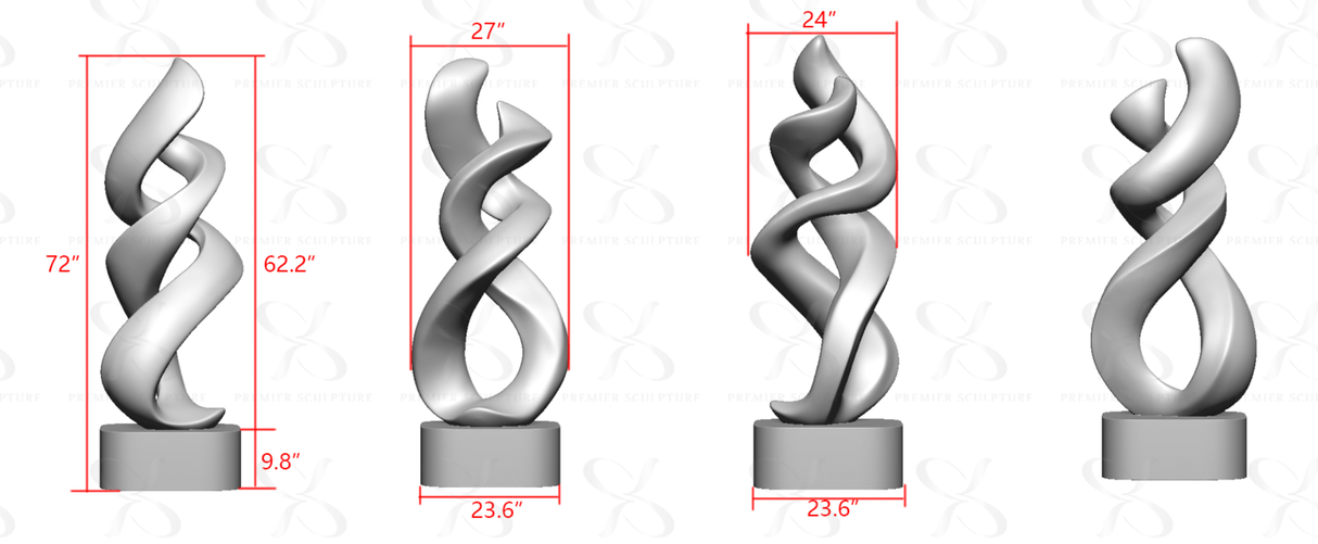 PREMIER Spiral Harmony Sculpture for Garden or Entryway PSB-066—Custom Link for Anastasia Kasparyan