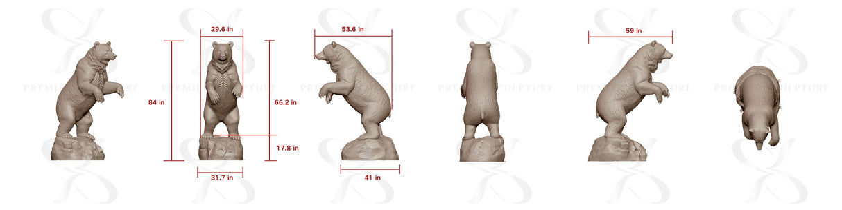 PREMIER Majestic Bronze Bear Sculpture PSB-115-50%Deposit Custom Link for Nicole Miller