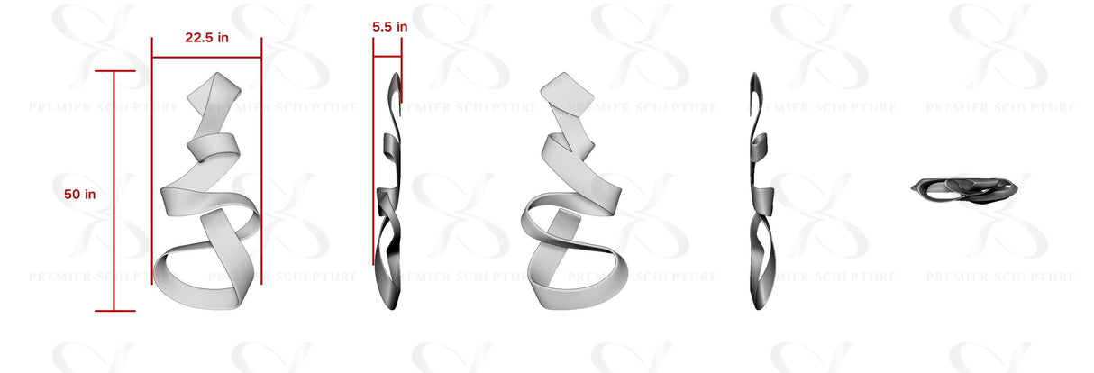 PREMIER Custom Ribbon Wall Sculpture PSC-060-50%Deposit Custom Link for Deborah Lewis
