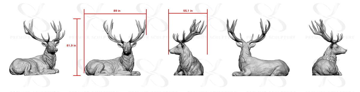 PREMIER Custom Elk Sculpture PSC-064 - Custom Link for Brad Spies-Bronze