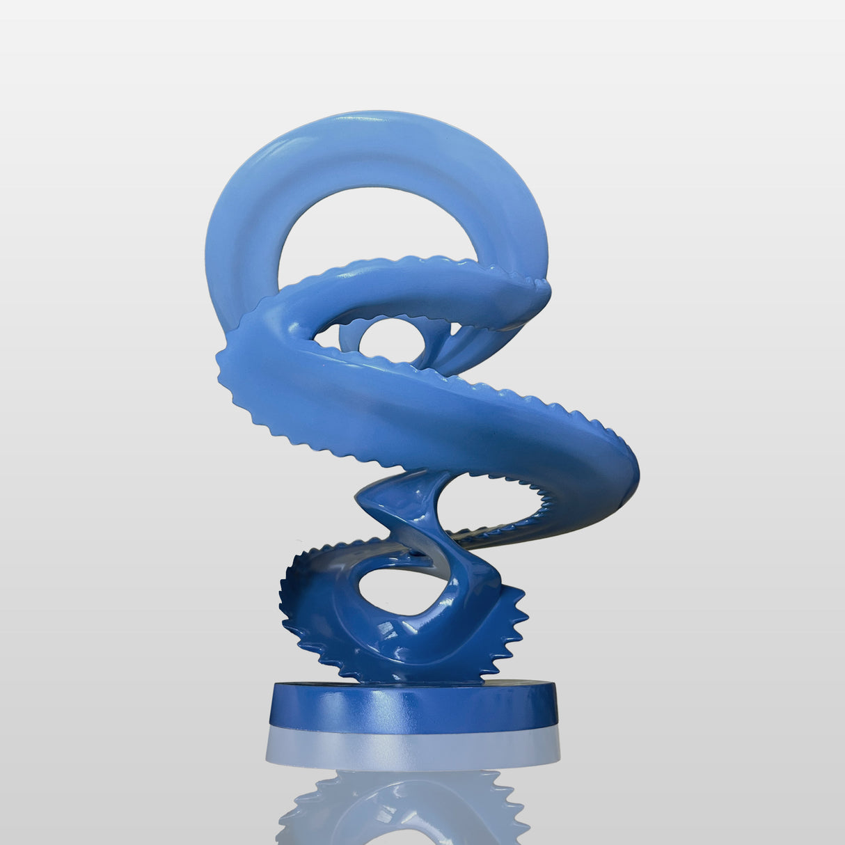 PREMIER Custom Blue Spiral Healing Text Sculpture 8.5"W x 10"H x 8"D PSIS-007