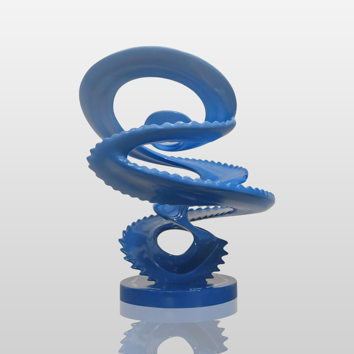 PREMIER Custom Blue Spiral Healing Text Sculpture 8.5"W x 10"H x 8"D PSIS-007