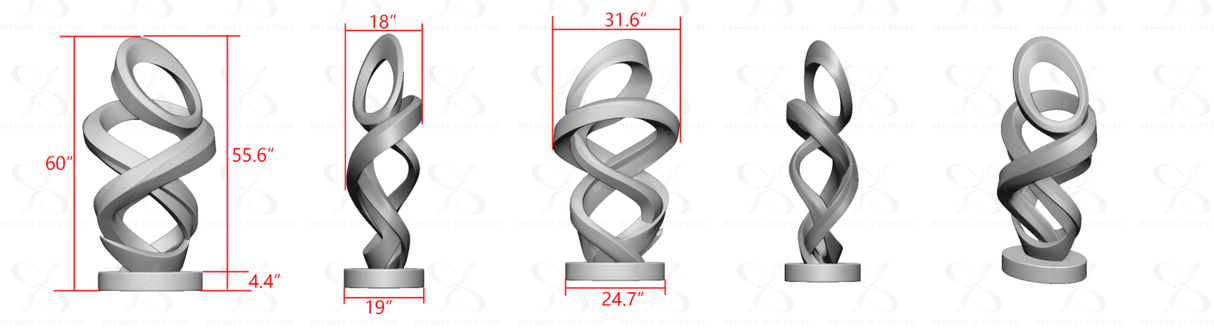 PREMIER Stainless Steel Sculpture PSLSS-013-Custom Link for Janet Bustin