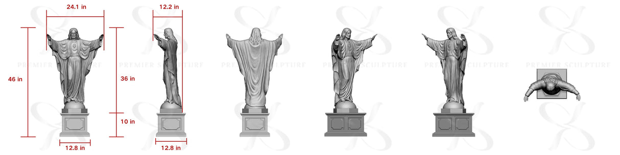 PREMIER Custom Marble Jesus Sculpture PSM-027 -50% Deposit Link for David Mika-Free Shipping