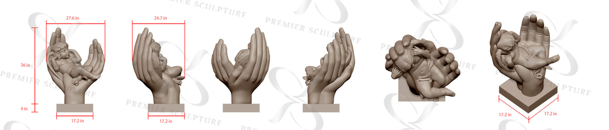 PREMIER Little Angel Marble Sculpture PSM-062—Custom Link for Finbar Brody