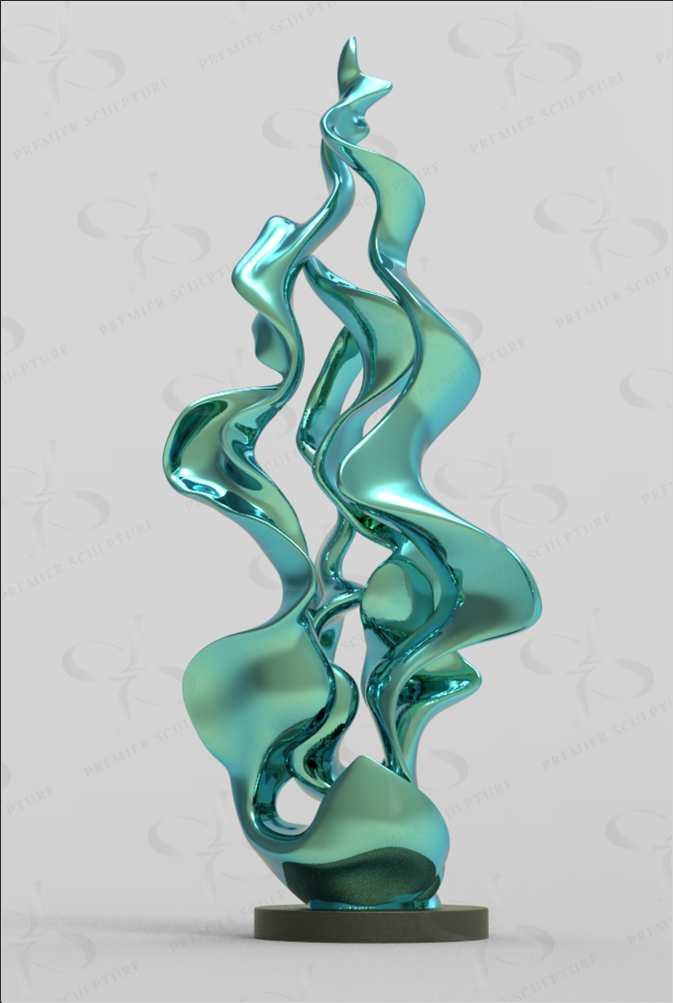 PREMIER Modern Sculpture Ethereal Flow Abstract Metal Sculpture PSSS-037-Custom Link for Dan Verhoff