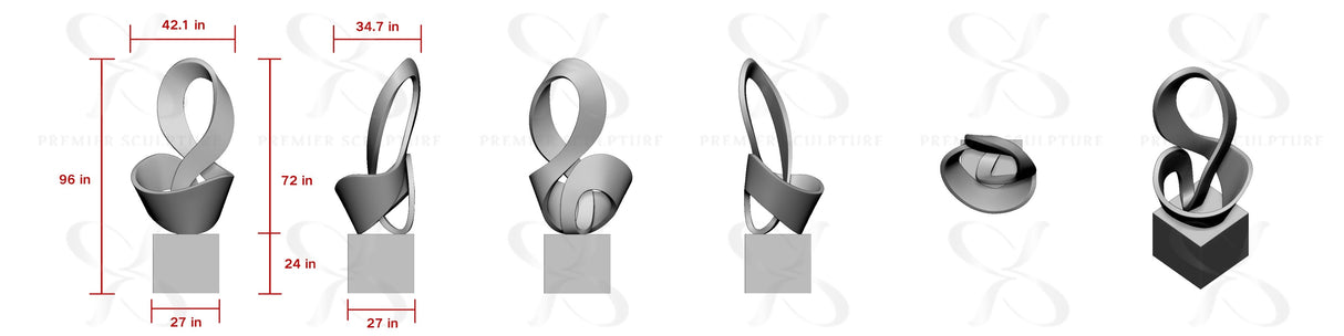 PREMIER Stainless Steel Abstract Sculpture PSSS-046——50% Deposit payment for Mimi M. Dew