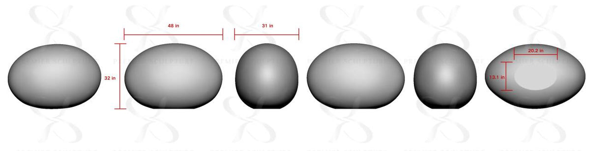 PREMIER Stainless Steel Reflective Pebble Sculpture PSSS-063 - Custom Link for PJ Yaz