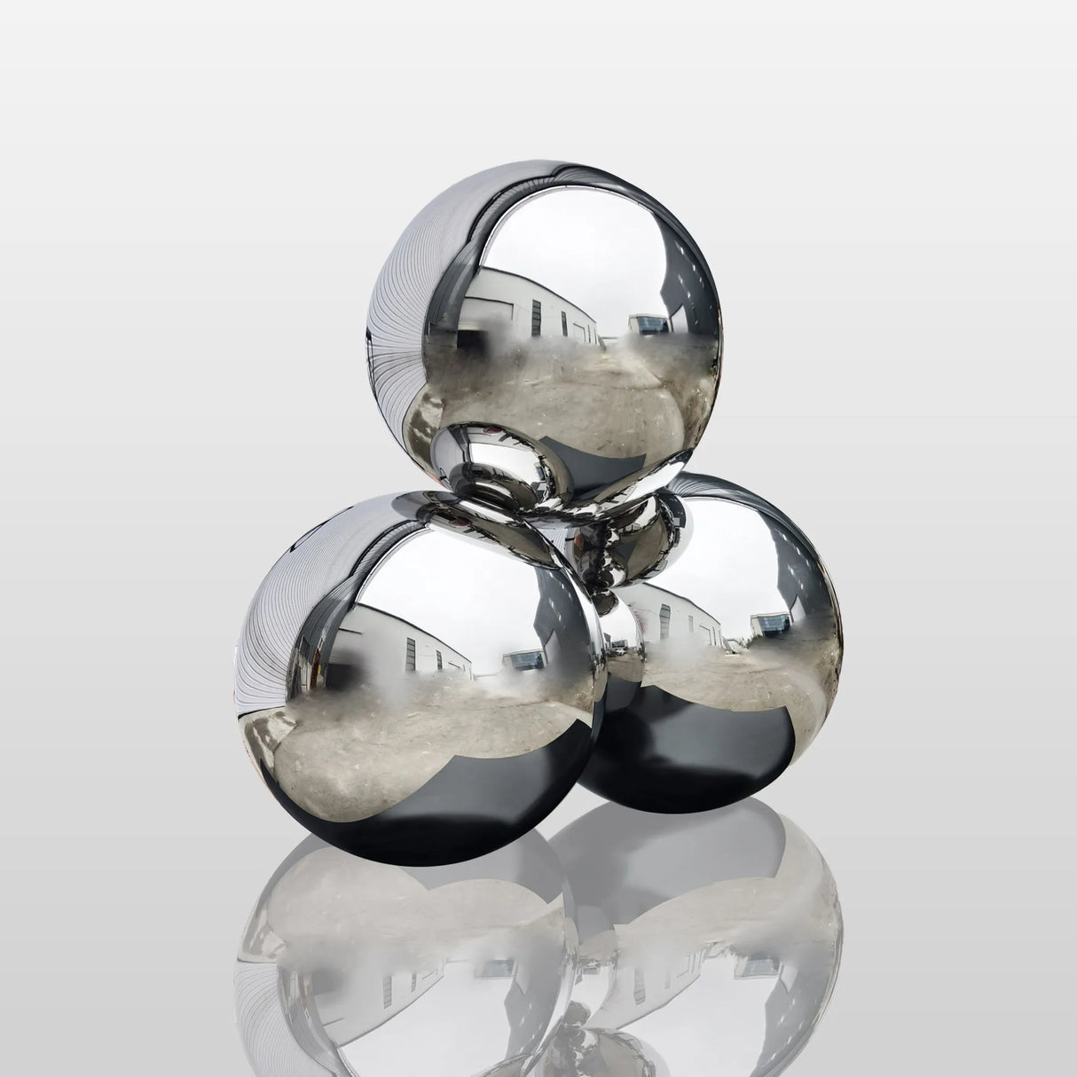 PREMIER Metal Sphere Sculpture Modern Abstract Outdoor Art PSSS-073-Stainless Steel Sculpture-PREMIER SCULPTURE
