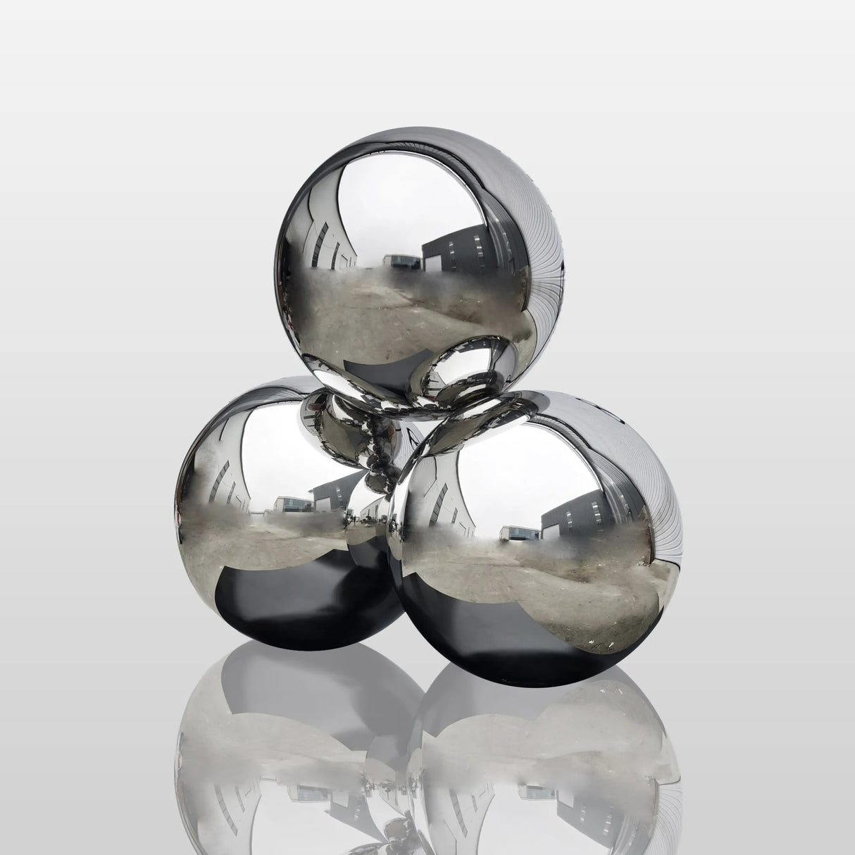 PREMIER Metal Sphere Sculpture Modern Abstract Outdoor Art PSSS-073-Stainless Steel Sculpture-PREMIER SCULPTURE
