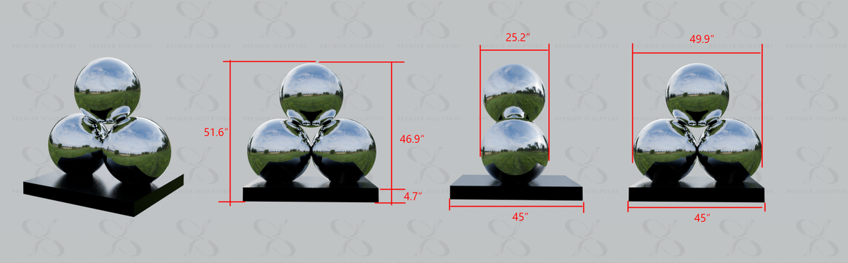 PREMIER Metal Sphere Sculpture Modern Abstract Outdoor Art PSSS- 073-Custom Link for Don White