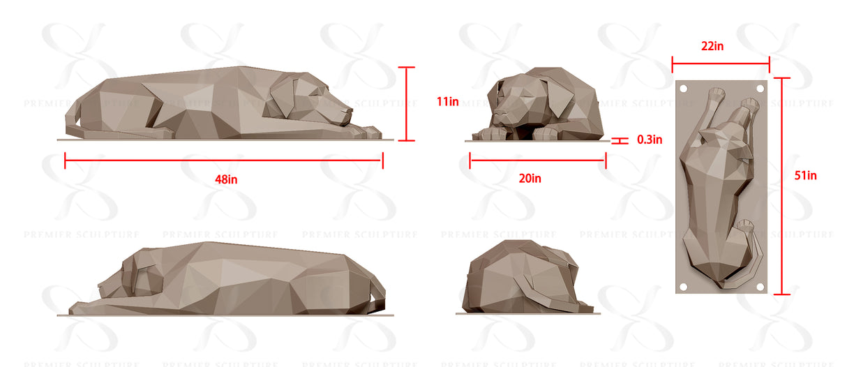 PREMIER Stainless Steel Dog Sculpture PSSS-153—Custom Link for Lorie Howley