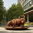 PREMIER Bronze Charging Bull Statue Dynamic Outdoor Animal Sculpture PSB-067-Bronze Sculpture-PREMIER SCULPTURE