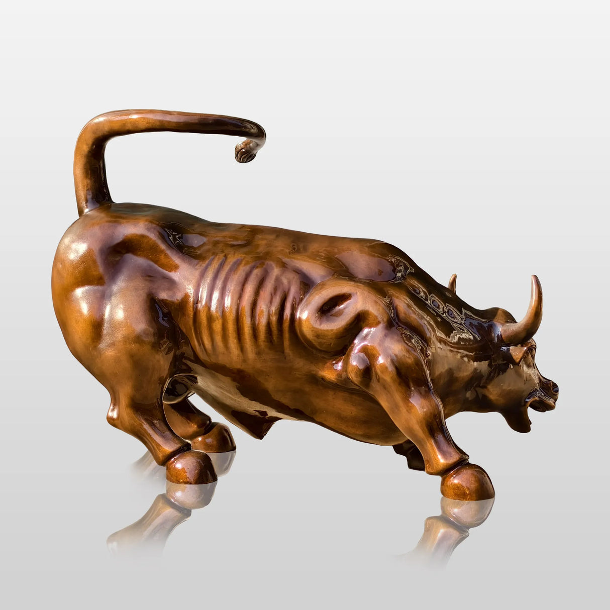 PREMIER Bronze Charging Bull Statue Dynamic Outdoor Animal Sculpture PSB-067-Bronze Sculpture-PREMIER SCULPTURE