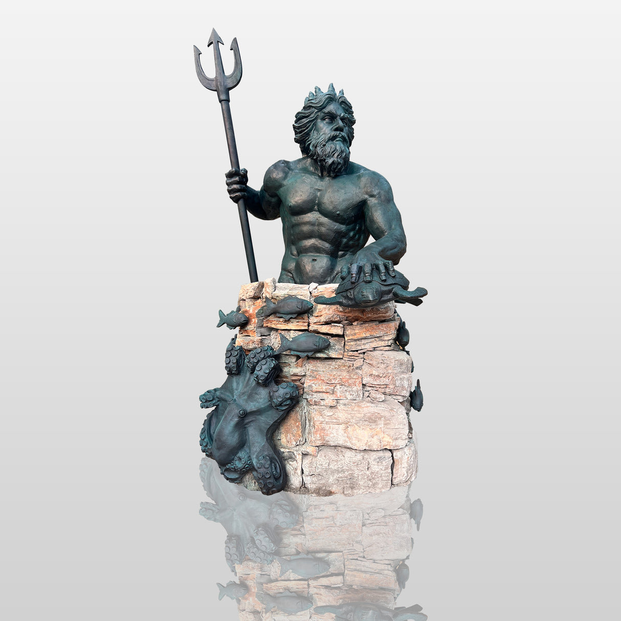 PREMIER Massive Bronze Poseidon Statue Outdoor Sea God Sculpture for Public Plaza PSB-062-Bronze Sculpture-PREMIER SCULPTURE