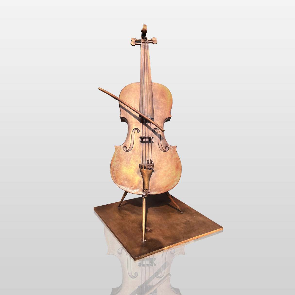 PREMIER Bronze Cello Sculpture for Musicians, Artists and Architects Musical Instrument Sculpture PSB-083-Bronze Sculpture-PREMIER SCULPTURE