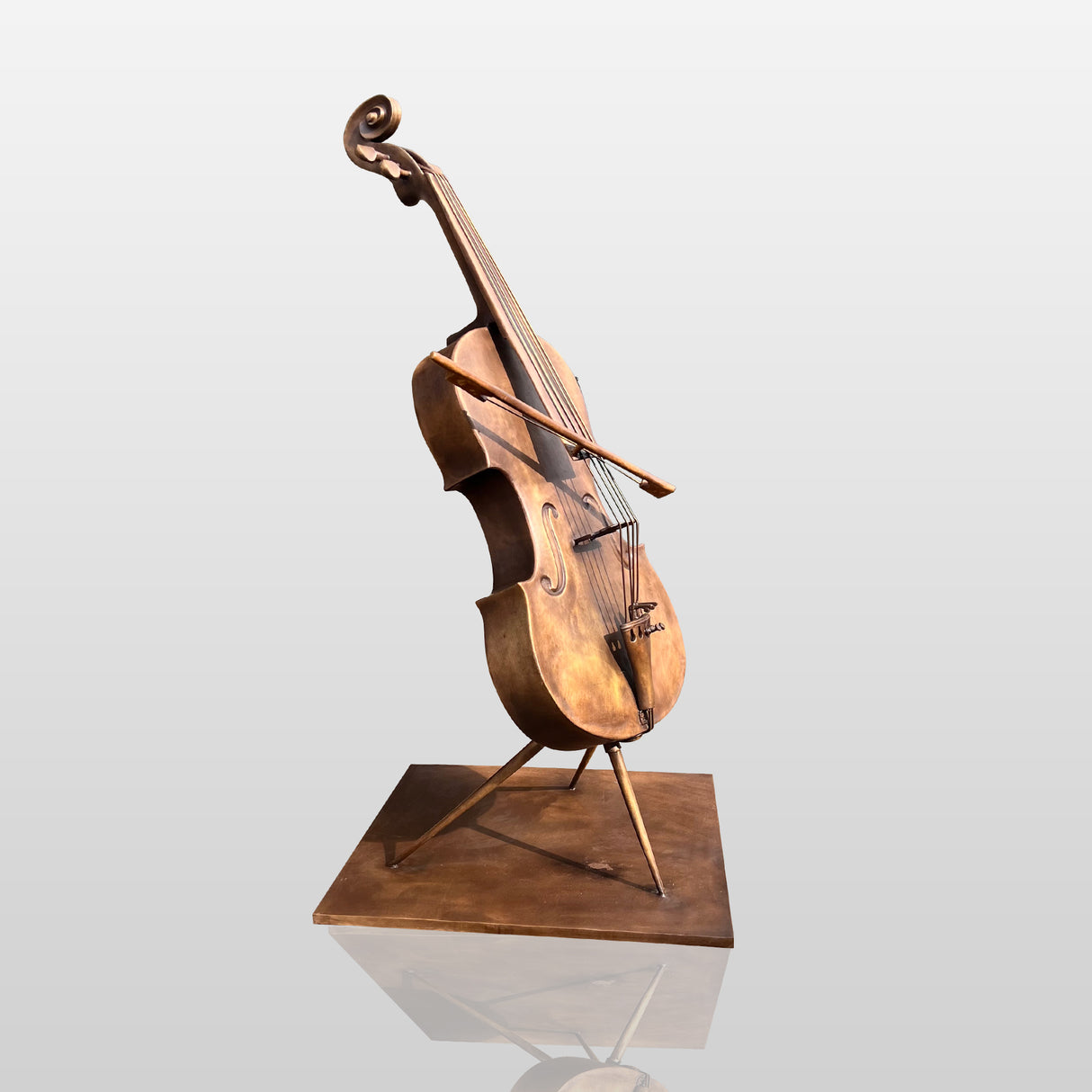 PREMIER Bronze Cello Sculpture for Musicians, Artists and Architects Musical Instrument Sculpture PSB-083-Bronze Sculpture-PREMIER SCULPTURE