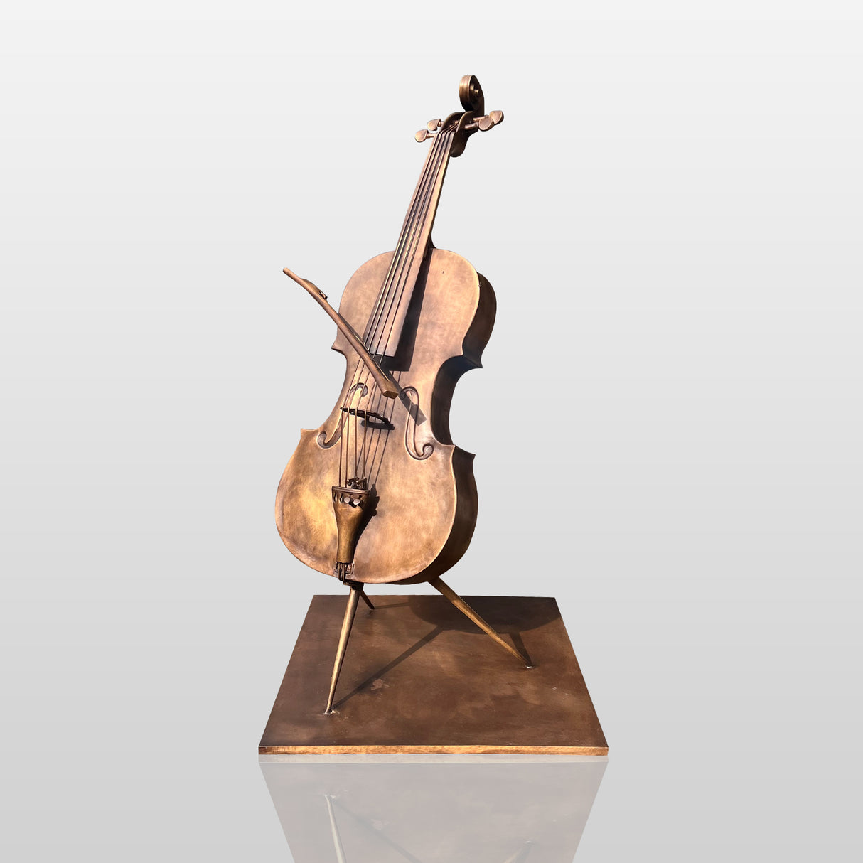 PREMIER Bronze Cello Sculpture for Musicians, Artists and Architects Musical Instrument Sculpture PSB-083-Bronze Sculpture-PREMIER SCULPTURE