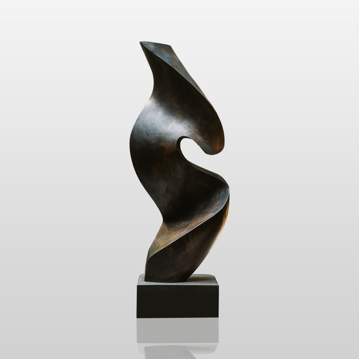 PREMIER Bronze Abstract Sculpture Fluid Modern Art for Gardens, Hotels, and Architectural Spaces PSB-089-Bronze Sculpture-PREMIER SCULPTURE