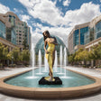 PREMIER Golden Grace Woman Statue With Bronze Finish for Plazas, Hotels and Cultural Spaces PSB-084-Bronze Sculpture-PREMIER SCULPTURE