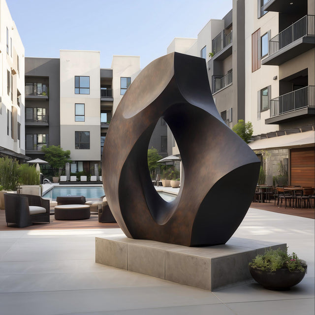 PREMIER Modern Abstract Sculpture for Courtyards, Hotel Pools and Luxury Developments PSB-086-Bronze Sculpture-PREMIER SCULPTURE