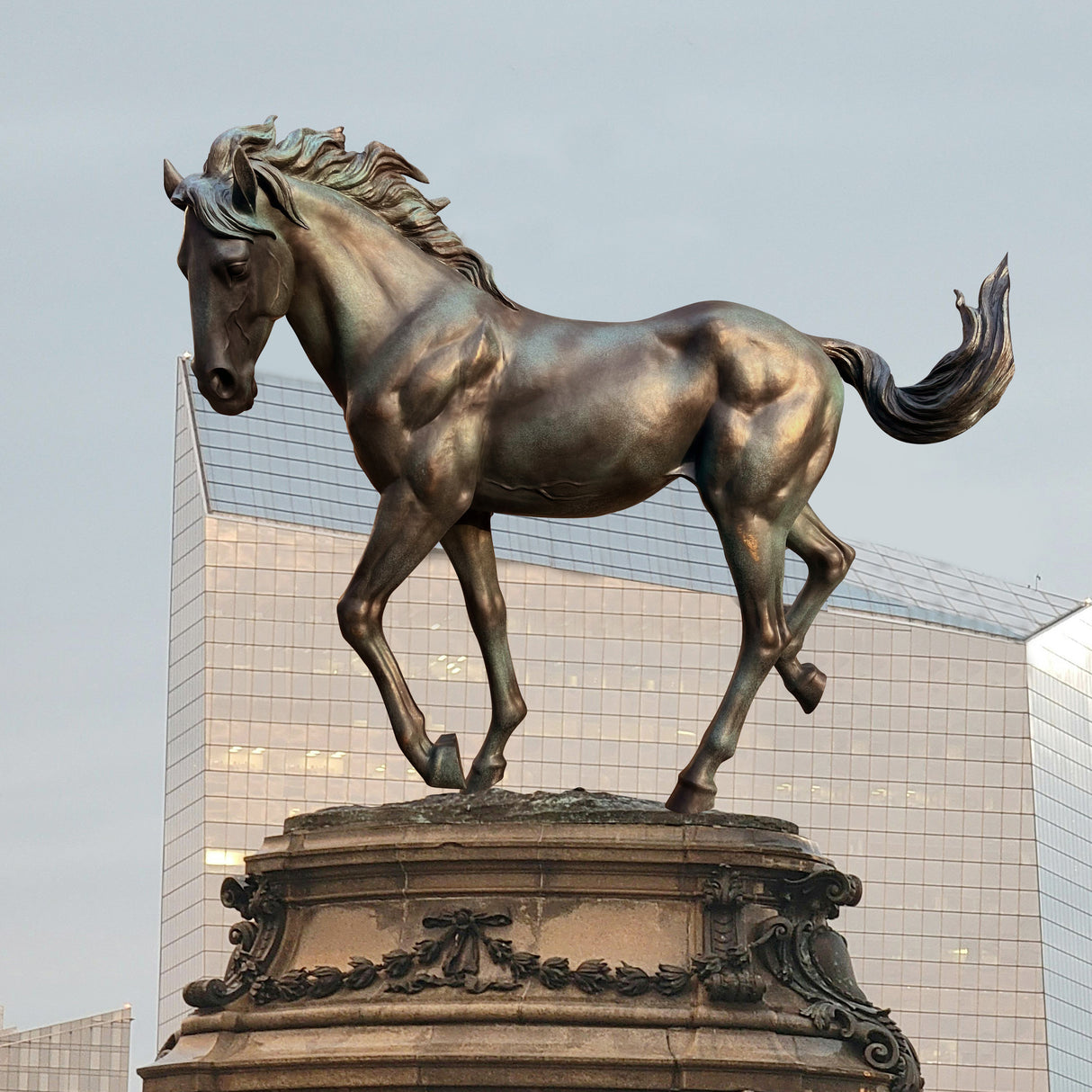 PREMIER Classic Walking Horse Statue Monumental Bronze Horse Sculpture for Public Squares and Equestrian Memorials PSB-073-Bronze Sculpture-PREMIER SCULPTURE