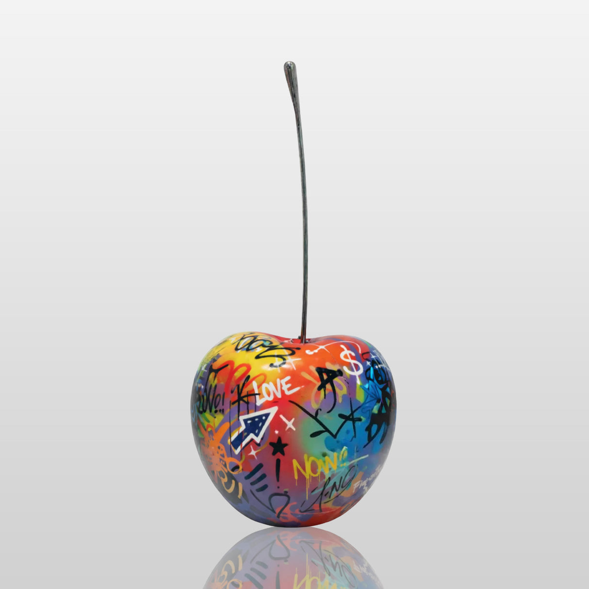 PREMIER Modern Fiberglass Desktop Sculpture Cherry Graffiti Art PSF-020-Fiberglass Sculpture-PREMIER SCULPTURE