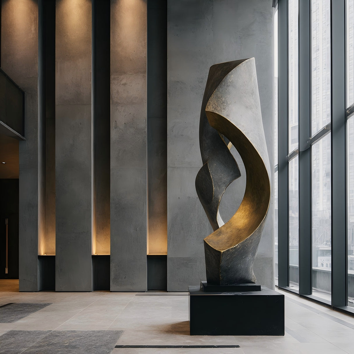 PREMIER Luxury Modern Sculpture Bronze Abstract Sculpture for Grand Interiors PSB-078-Bronze Sculpture-PREMIER SCULPTURE