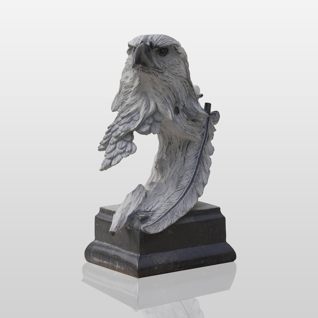 PREMIER Majestic Eagle Head Stone Sculpture for Gardens, Entrances and Natural Retreats PSM-063-Marble sculpture-PREMIER SCULPTURE